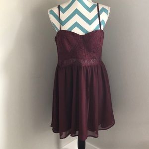 Burgundy dress